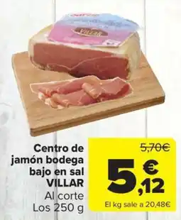 Carrefour Market VILLAR Centro de jamón bodega bajo en sal oferta
