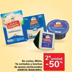 Carrefour Market GARCÍA BAQUERO En cuñas, Minis, Ya cortados y lonchas de queso semicurados oferta