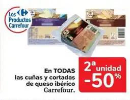 Carrefour Market En todas las cuñas y cortadas de queso ibérico carrefour. oferta