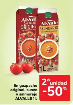 Carrefour Market ALVALLE En gazpacho original, suave y salmorejo oferta