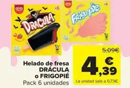 Carrefour Market DRÁCULA O FRIGOPIÉ Helado de fresa oferta