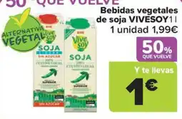 Carrefour Market VIVESOY Bebidas vegetales de soja oferta