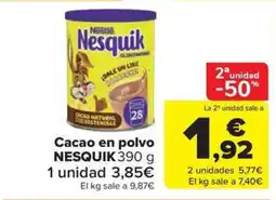 Carrefour Market NESQUIK Cacao en polvo oferta
