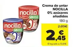Carrefour Market NOCILLA Crema de untar 0% azúcares añadidos oferta