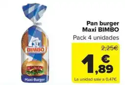 Carrefour Market BIMBO Pan burger Maxi oferta