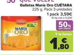 Carrefour Market CUÉTARA Galletas María Oro oferta