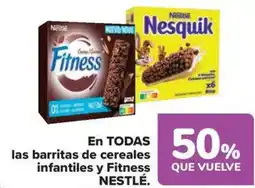 Carrefour Market NESTLÉ En todas las barritas de cereales infantiles y fitness oferta