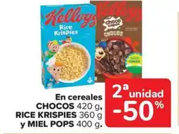 Carrefour Market CHOCOS RICE KRISPIES y MIEL POPS En cereales oferta