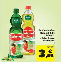 Carrefour Market CARBONELL Aceite de oliva Original 0,4°, Sabor 1° o Extra Suave oferta