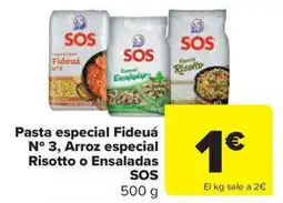Carrefour Market SOS Pasta especial Fideuá N° 3, Arroz especial Risotto o Ensaladas oferta