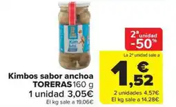 Carrefour Market TORERAS Kimbos sabor anchoa oferta