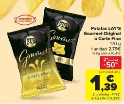 Carrefour Market LAY'S Patatas Gourmet Original o Corte Fino oferta