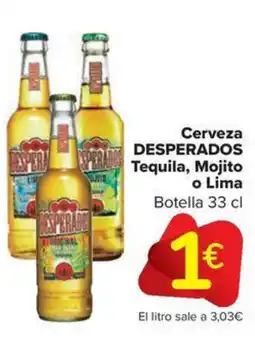 Carrefour Market DESPERADOS Cerveza Tequila, Mojito o Lima oferta