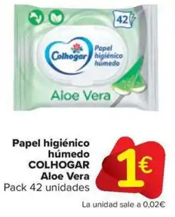 Carrefour Market COLHOGAR Papel higiénico húmedo Aloe Vera oferta