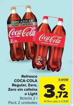 Carrefour Market COCA-COLA Refresco Regular, Zero, Zero sin cafeína oferta