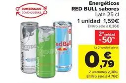 Carrefour Market RED BULL Energéticos sabores oferta