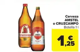 Carrefour Market AMSTEL o CRUZCAMPO Cerveza oferta