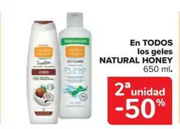 Carrefour Market NATURAL HONEY En todos los geles oferta