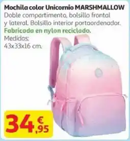 Alcampo Mochila color unicornio marshmallow oferta