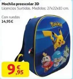 Alcampo Mochila preescolar 3D oferta