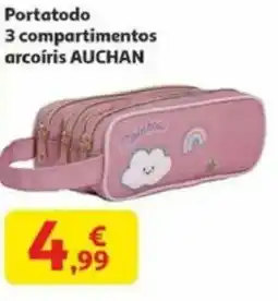 Alcampo AUCHAN Portatodo 3 compartimentos arcoíris oferta