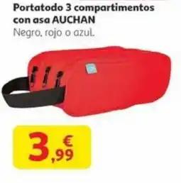 Alcampo AUCHAN Portatodo 3 compartimentos con asa oferta
