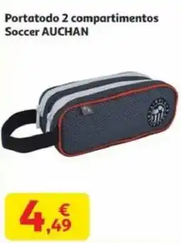 Alcampo AUCHAN Portatodo 2 compartimentos Soccer oferta