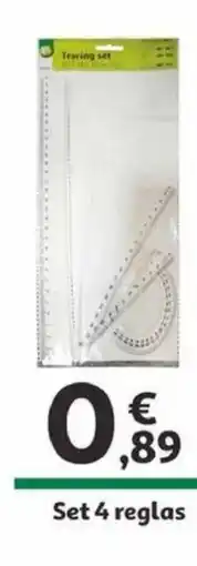 Alcampo Set 4 reglas oferta