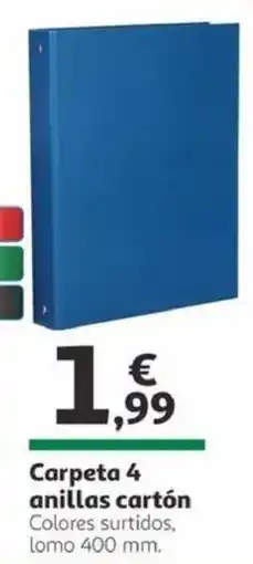 Alcampo Carpeta 4 anillas cartón oferta