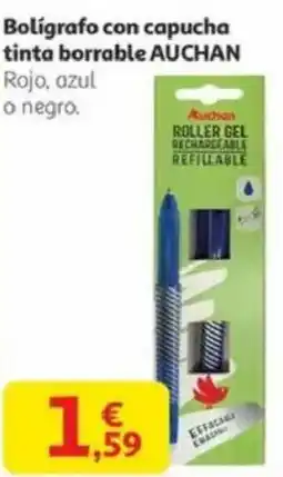 Alcampo AUCHAN Bolígrafo con capucha tinta borrable oferta