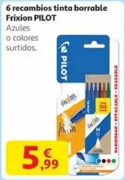 Alcampo PILOT 6 recambios tinta borrable Frixion oferta