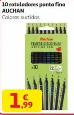 Alcampo AUCHAN 10 rotuladores punta fina oferta