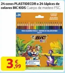 Alcampo BIC KIDS 24 ceras plastidecor o 24 lápices de colores oferta
