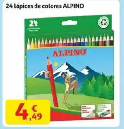 Alcampo ALPINO 24 lápices de colores oferta