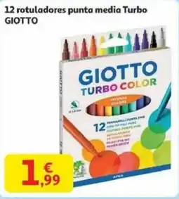 Alcampo GIOTTO 12 rotuladores punta media Turbo oferta