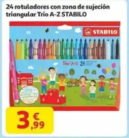 Alcampo STABILO 24 rotuladores con zona de sujeción triangular Trio A-Z oferta
