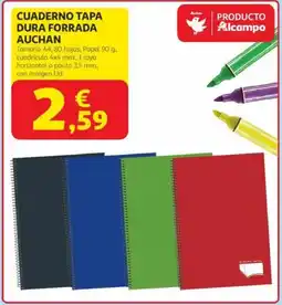 Alcampo AUCHAN Cuaderno tapa dura forrada oferta