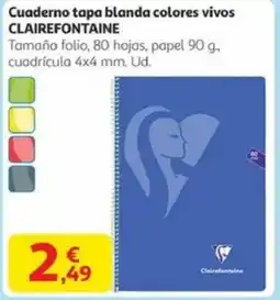 Alcampo CLAIREFONTAINE Cuaderno tapa blanda colores vivos oferta