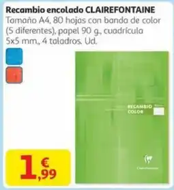 Alcampo CLAIREFONTAINE Recambio encolado oferta