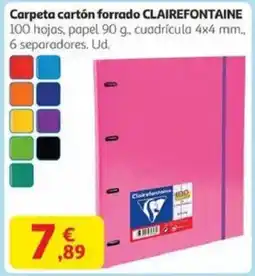 Alcampo CLAIREFONTAINE Carpeta cartón forrado oferta