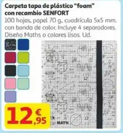 Alcampo SENFORT Carpeta tapa de plástico "foam" con recambio oferta