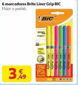 Alcampo BIC 6 marcadores Brite Liner Grip oferta