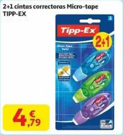 Alcampo TIPP-EX 2+1 cintas correctoras Micro-tape oferta