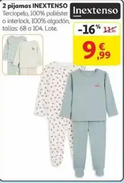 Alcampo INEXTENSO 2 pijamas oferta