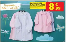 Alcampo Babi colegial rayas o cuadros oferta