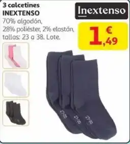 Alcampo INEXTENSO 3 calcetines oferta