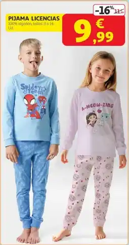 Alcampo Pijama licencias oferta