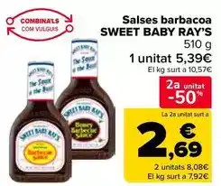 Carrefour Sweet baby ray's - salsas barbacoa oferta