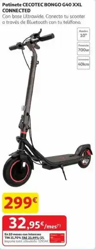 Alcampo Patinete cecotec bongo g40 xxl connected oferta
