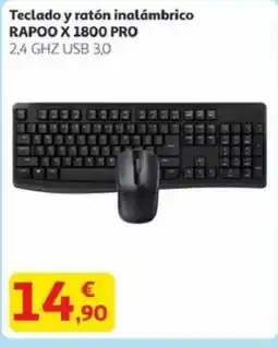 Alcampo Teclado y ratón inalámbrico rapoo x 1800 pro oferta